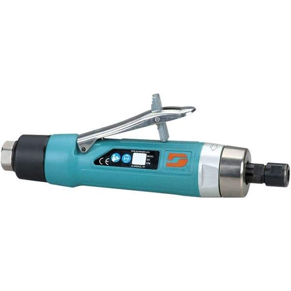 Dynabrade - 1/4" Collet, Straight Handle, Air Straight Die Grinder - 15,000 RPM, Rear Exhaust, 39 CFM, 1 hp, 90 psi, 3/8 NPT Inlet - Apex Tool & Supply