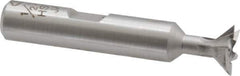 Interstate - 1/2" Diam x 1/4" Width of Cut, 45° Included Angle, Cobalt Dovetail Cutter - 3/8" Shank Diam, 1-7/8" Shank Length, 2-1/8" Overall Length - Apex Tool & Supply