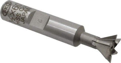 Interstate - 1/2" Diam x 7/32" Width of Cut, 60° Included Angle, Cobalt Dovetail Cutter - 3/8" Shank Diam, 2-1/8" Overall Length, Uncoated - Apex Tool & Supply