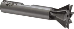 Interstate - 3/4" Diam x 5/16" Width of Cut, 60° Included Angle, Cobalt Dovetail Cutter - 3/8" Shank Diam, 2-1/8" Overall Length, Uncoated - Apex Tool & Supply