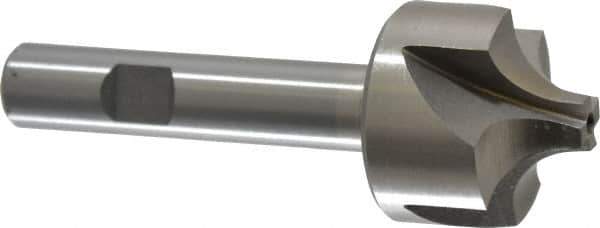 Interstate - 3/8" Radius, 1-1/4" Mill Diam, 4 Flute Cobalt Corner Rounding End Mill - Single End, Uncoated, 3-1/2" OAL, 1/2" Shank Diam - Apex Tool & Supply