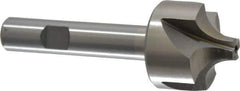 Interstate - 3/8" Radius, 1-1/4" Mill Diam, 4 Flute Cobalt Corner Rounding End Mill - Single End, Uncoated, 3-1/2" OAL, 1/2" Shank Diam - Apex Tool & Supply