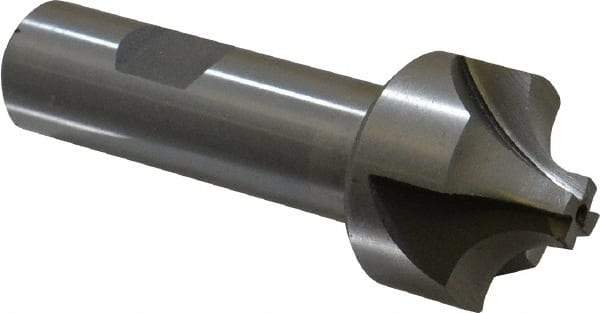 Interstate - 3/8" Radius, 1-1/4" Mill Diam, 4 Flute Cobalt Corner Rounding End Mill - Single End, Uncoated, 3-1/2" OAL, 3/4" Shank Diam - Apex Tool & Supply