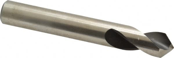 Interstate - 5/8" Body Diam, 90°, 4-3/8" OAL, High Speed Steel Spotting Drill - Apex Tool & Supply