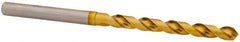 OSG - 5.6007mm 120° Vanadium High Speed Steel Jobber Drill - TiN Finish, Right Hand Cut, Spiral Flute, Straight Shank, 101mm OAL, Standard Point - Apex Tool & Supply