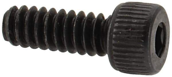 Value Collection - #6-32 UNC Hex Socket Drive, Socket Cap Screw - Alloy Steel, Black Oxide Finish, Fully Threaded, 3/8" Length Under Head - Apex Tool & Supply