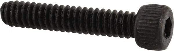 Made in USA - #6-32 UNC Hex Socket Drive, Socket Cap Screw - Alloy Steel, Black Oxide Finish, Fully Threaded, 3/4" Length Under Head - Apex Tool & Supply