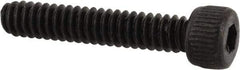Made in USA - #6-32 UNC Hex Socket Drive, Socket Cap Screw - Alloy Steel, Black Oxide Finish, Fully Threaded, 3/4" Length Under Head - Apex Tool & Supply
