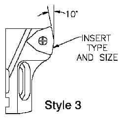 Parlec - Series Twin Bore Roughing, Right Hand Cut, Boring Cartridge - WCMX 08 Insert, 10° Lead Angle - Apex Tool & Supply
