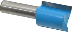 ROMAN CARBIDE - 1" Diam, 1/2" Shank Diam, 1-1/8" Length of Cut, 2 Flute Straight Router Bit - 2-5/8" Overall Length, Carbide Tipped - Apex Tool & Supply