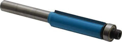 ROMAN CARBIDE - 3/8" Cut Diam, 1-3/16" Length of Cut, 2 Flute, Flush Trim, Edge Profile Router Bit - Carbide-Tipped, 1/4" Shank Diam, 1-1/4" Shank Length, 2-3/4" OAL, Uncoated, Piloted - Apex Tool & Supply