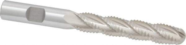 Interstate - 1/2" Diam, Coarse Pitch, 2-1/2" LOC, 4 Flute Cobalt Roughing Ball End Mill - Uncoated, 4-1/2" OAL, 1/2" Shank Diam, Single End - Apex Tool & Supply