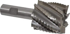 Interstate - 2" Diam, 2" LOC, 8 Flute Cobalt Roughing & Finishing Square End Mill - Uncoated, 4-1/2" OAL, 3/4" Shank Diam, Weldon Shank, 30° Helix, Non-Centercutting - Apex Tool & Supply