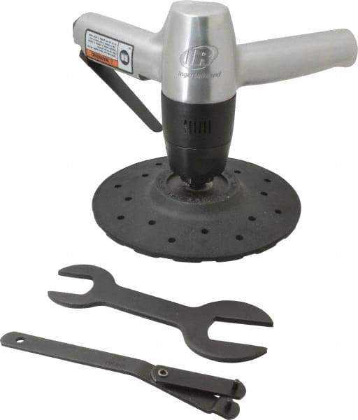 Ingersoll-Rand - 7" Max Disc, 6,000 RPM, Pneumatic Handheld Disc Sander - 22 CFM, 1/4 NPT Inlet, 0.8 hp - Apex Tool & Supply
