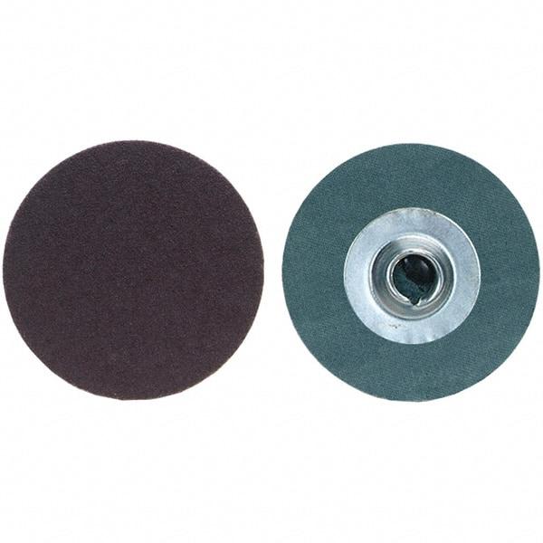 Merit Abrasives - 2" Disc Diam, 36 Grit, Aluminum Oxide Quick Change Disc - Type S Attaching System, Coated, Very Coarse Grade, 30,000 RPM, R228 Series - Apex Tool & Supply
