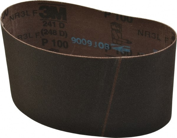 3M - 3-1/2" Wide x 15-1/2" OAL, 100 Grit, Aluminum Oxide Abrasive Belt - Apex Tool & Supply