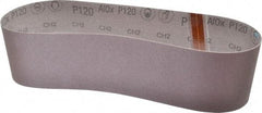 3M - 4" Wide x 36" OAL, 120 Grit, Aluminum Oxide Abrasive Belt - Aluminum Oxide, Fine, Coated, X Weighted Cloth Backing, Series 341D - Apex Tool & Supply