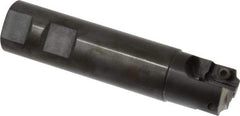 Cutting Tool Technologies - 0.12 to 0.12 Inch Cutting Radius, 1 Inch Cutter Diameter, 2 Style CV 12 Inserts, 1 Inch Shank Diameter, Indexable Concave Radius Cutter - 4.5 Inch Overall Length, Through Coolant - Apex Tool & Supply