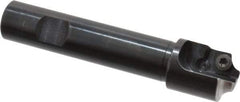 Cutting Tool Technologies - 0.25 to 0.25 Inch Cutting Radius, 1 Inch Cutter Diameter, 1 Style CV 15 Insert, 3/4 Inch Shank Diameter, Indexable Concave Radius Cutter - 4.5 Inch Overall Length, Through Coolant - Apex Tool & Supply