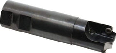 Cutting Tool Technologies - 0.25 to 0.25 Inch Cutting Radius, 1-1/4 Inch Cutter Diameter, 2 Style CV 15 Inserts, 1-1/4 Inch Shank Diameter, Indexable Concave Radius Cutter - 5 Inch Overall Length, Through Coolant - Apex Tool & Supply
