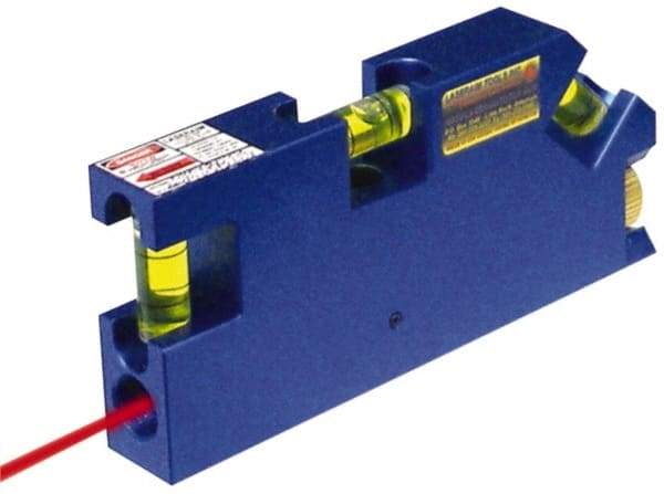 Laseraim - 1 Beam 500' Max Range Torpedo Laser Level - Red Beam, 1/8" at 25' Accuracy, 5" Long x 3/4" Wide x 2-1/4" High, Battery Not Included - Apex Tool & Supply