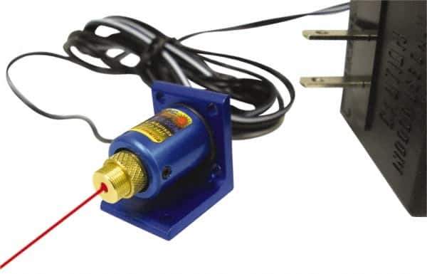 Laseraim - 1000 Ft. Max Measuring Range, Red Beam Micro Module Kit - Includes 110V Power Supply with 6 Ft. Cord, 2-Way L-Mounting Bracket, 3-Way X/Y Position Adjustment Tube, Adjustable-Focus Laseraim Micro Laser Module, Image Projecting Optic - Apex Tool & Supply
