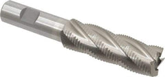 Interstate - 1" Diam, Fine Pitch, 3" LOC, 5 Flute Cobalt Roughing Square End Mill - Uncoated, 5-1/4" OAL, 3/4" Shank Diam, Single End - Apex Tool & Supply