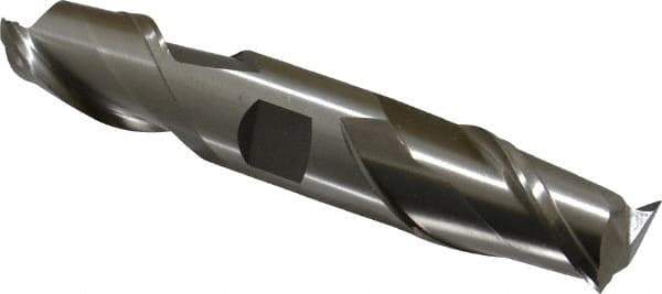Interstate - 1", 1-5/8" LOC, 1" Shank Diam, 5-7/8" OAL, 2 Flute, Cobalt Square End Mill - Double End, Uncoated, Spiral Flute, Centercutting, Right Hand Cut, Right Hand Flute - Apex Tool & Supply
