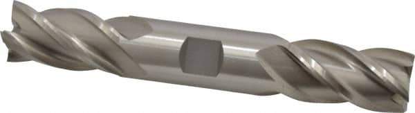 Interstate - 1", 1-7/8" LOC, 1" Shank Diam, 6-3/8" OAL, 4 Flute, Cobalt Square End Mill - Double End, Uncoated, Spiral Flute, Centercutting, Right Hand Cut, Right Hand Flute - Apex Tool & Supply