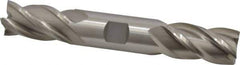 Interstate - 1", 1-7/8" LOC, 1" Shank Diam, 6-3/8" OAL, 4 Flute, Cobalt Square End Mill - Double End, Uncoated, Spiral Flute, Centercutting, Right Hand Cut, Right Hand Flute - Apex Tool & Supply