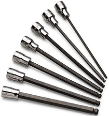 SK - 7 Piece 3/8" Drive Inch/Metric Ball Hex Bit Socket Set - 1/8 to 3/8" Hex - Apex Tool & Supply