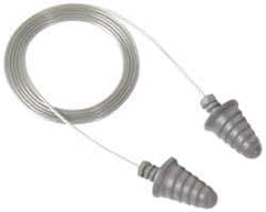 3M - Disposable, Corded, 32 dB Earplugs - Gray, 120 Pairs - Apex Tool & Supply