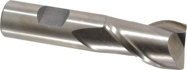 Interstate - 15/16", 1-1/2" LOC, 3/4" Shank Diam, 3-5/8" OAL, 2 Flute, Cobalt Square End Mill - Single End, Uncoated, Spiral Flute, Centercutting, Right Hand Cut, Right Hand Flute - Apex Tool & Supply