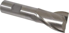 Interstate - 1-1/8", 1-5/8" LOC, 3/4" Shank Diam, 3-7/8" OAL, 2 Flute, Cobalt Square End Mill - Single End, Uncoated, Spiral Flute, Centercutting, Right Hand Cut, Right Hand Flute - Apex Tool & Supply