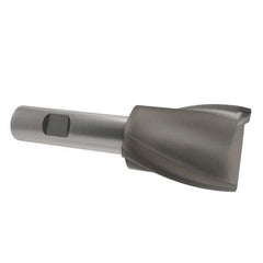 Interstate - 1-1/4", 1-5/8" LOC, 3/4" Shank Diam, 3-7/8" OAL, 2 Flute, Cobalt Square End Mill - Single End, Uncoated, Spiral Flute, Centercutting, Right Hand Cut, Right Hand Flute - Apex Tool & Supply