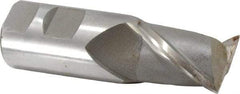 Interstate - 1-1/4", 1-5/8" LOC, 1-1/4" Shank Diam, 4-1/8" OAL, 2 Flute, Cobalt Square End Mill - Single End, Uncoated, Spiral Flute, Centercutting, Right Hand Cut, Right Hand Flute - Apex Tool & Supply