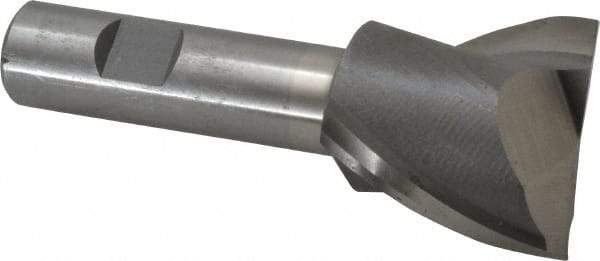 Interstate - 1-5/8", 1-5/8" LOC, 3/4" Shank Diam, 4-1/8" OAL, 2 Flute, Cobalt Square End Mill - Single End, Uncoated, Spiral Flute, Centercutting, Right Hand Cut, Right Hand Flute - Apex Tool & Supply