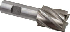 Interstate - 1-3/16", 1-1/2" LOC, 3/4" Shank Diam, 3-7/8" OAL, 6 Flute, Cobalt Square End Mill - Single End, Uncoated, Spiral Flute, 30° Helix, Centercutting, Right Hand Cut, Right Hand Flute - Apex Tool & Supply