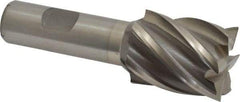 Interstate - 1-1/4", 1-1/2" LOC, 3/4" Shank Diam, 3-7/8" OAL, 6 Flute, Cobalt Square End Mill - Single End, Uncoated, Spiral Flute, 30° Helix, Centercutting, Right Hand Cut, Right Hand Flute - Apex Tool & Supply
