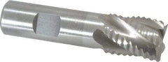 Interstate - 7/8" Diam, Coarse Pitch, 1-1/8" LOC, 5 Flute Cobalt Roughing Square End Mill - Uncoated, 3-3/8" OAL, 3/4" Shank Diam, Single End - Apex Tool & Supply