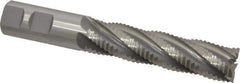 Interstate - 7/8" Diam, Coarse Pitch, 3-1/2" LOC, 5 Flute Cobalt Roughing Square End Mill - Uncoated, 5-3/4" OAL, 7/8" Shank Diam, Single End - Apex Tool & Supply