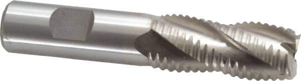 Interstate - 13/16" Diam, Coarse Pitch, 1-7/8" LOC, 4 Flute Cobalt Roughing Square End Mill - Uncoated, 4-1/8" OAL, 3/4" Shank Diam, Single End - Apex Tool & Supply