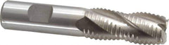 Interstate - 13/16" Diam, Coarse Pitch, 1-7/8" LOC, 4 Flute Cobalt Roughing Square End Mill - Uncoated, 4-1/8" OAL, 3/4" Shank Diam, Single End - Apex Tool & Supply