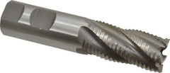 Interstate - 1" Diam, Coarse Pitch, 2" LOC, 5 Flute Cobalt Roughing Square End Mill - Uncoated, 4-1/2" OAL, 1" Shank Diam, Single End - Apex Tool & Supply