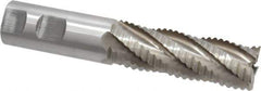Interstate - 1" Diam, Coarse Pitch, 3" LOC, 5 Flute Cobalt Roughing Square End Mill - Uncoated, 5-1/2" OAL, 1" Shank Diam, Single End - Apex Tool & Supply