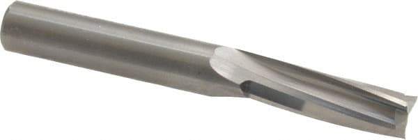 Onsrud - 3/8" Cutting Diam x 1-1/8" Length of Cut, 3 Flute, Upcut Spiral Router Bit - Uncoated, Right Hand Cut, Solid Carbide, 3" OAL x 3/8" Shank Diam, Three Edge, 10° Helix Angle - Apex Tool & Supply