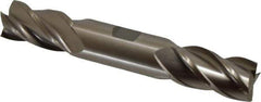 Interstate - 1", 1-7/8" LOC, 1" Shank Diam, 6-3/8" OAL, 4 Flute, High Speed Steel Square End Mill - Double End, Uncoated, Spiral Flute, 30° Helix, Centercutting, Right Hand Cut, Right Hand Flute - Apex Tool & Supply