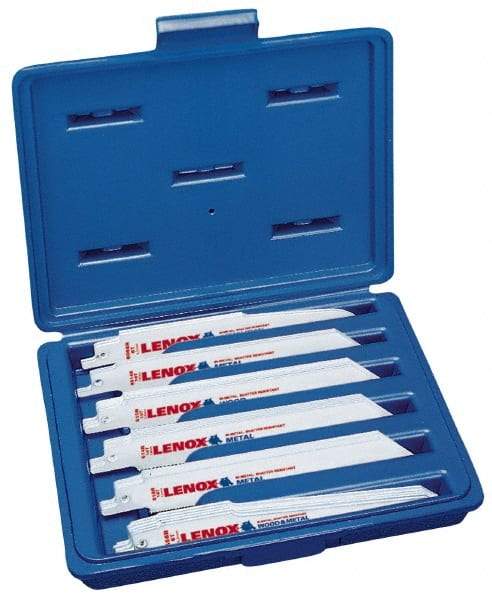 Lenox - 8" Long x 1" Thick, Bi-Metal Reciprocating Saw Blade - 8 TPI, Toothed Edge, Universal Shank - Apex Tool & Supply