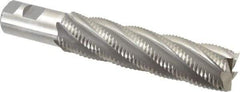 Interstate - 1-1/2" Diam, Coarse Pitch, 6" LOC, 6 Flute Cobalt Roughing Square End Mill - Uncoated, 8-1/2" OAL, 1-1/4" Shank Diam, Single End, Centercutting - Apex Tool & Supply