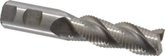 Interstate - 1" Diam, Coarse Pitch, 3" LOC, 3 Flute Cobalt Roughing Square End Mill - Uncoated, 5-1/2" OAL, 1" Shank Diam, Single End, Centercutting - Apex Tool & Supply